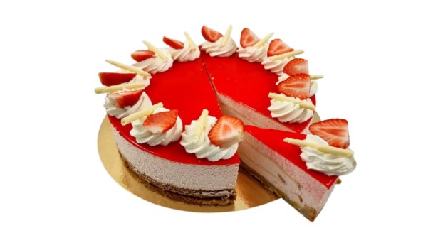 Aardbei bavarois taart